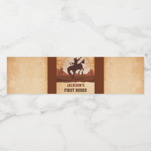 Western Rustic Birthday Party Étiquette de bouteil