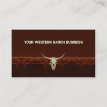 Western Rustic Bull Skull Brown Country Rodeo