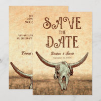 Western Rustic Country Rodeo Save the Date