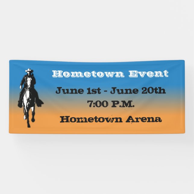 Western Rustic Cowboy Banner (Horizontal)