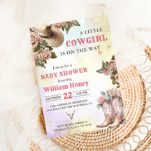 Western Rustic Floral Baby Dusche Party