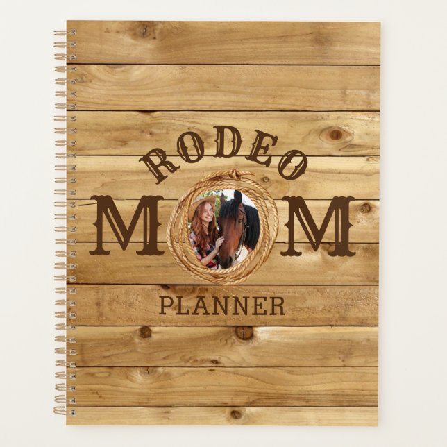 Western Rustic Rodeo Mama Foto Planer (Vorderseite)