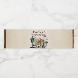 Western Rustikale Geburtstagsparty Wasserflasche