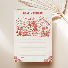 Western Rustikale Zeitkapsel - Karte