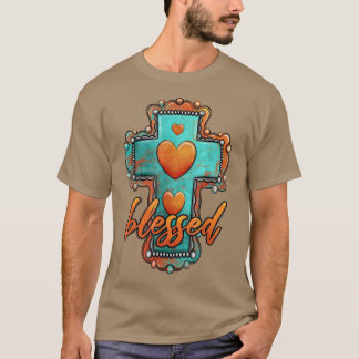 Western Rustikaler Gott Jesus Glaube Kreuz Christl T-Shirt