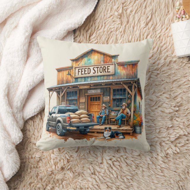 Western Rustikales Land Füttre Store Kissen (Decke)