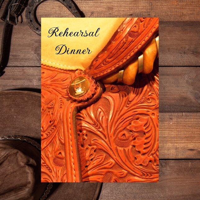 Western Saddle Country Hochzeit Probe Dinner Einladung (Von Creator hochgeladen)