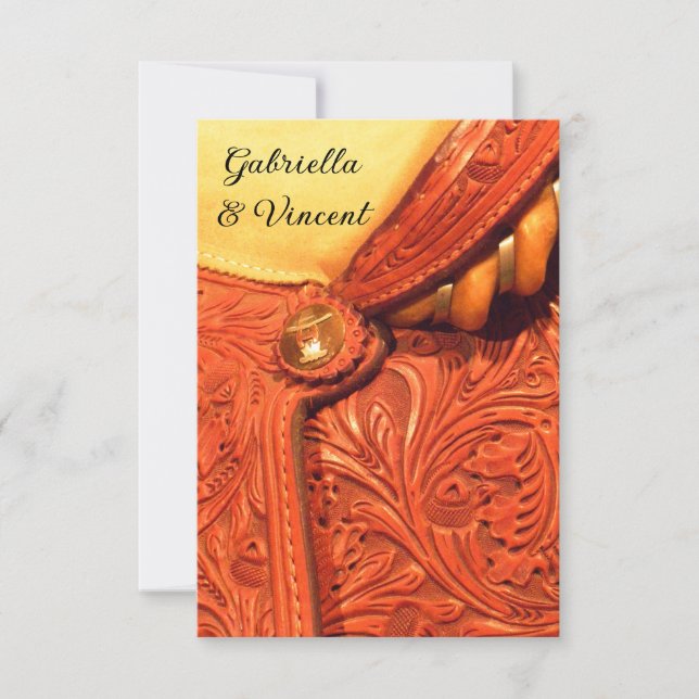 Western Saddle Ehe / Eloption Ankündigung (Vorderseite)