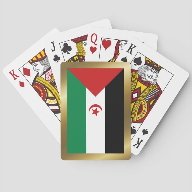Western Sahara Flag Spielkarten (Rückseite)