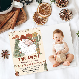 Western Santa Cookies Zwei süße Weihnachtsfeiern F Einladung