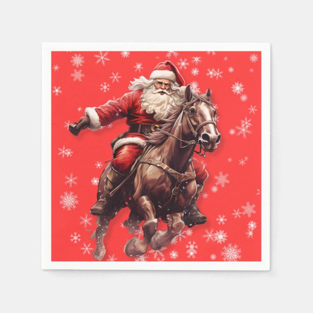 Western Santa Paper Napkins Serviette (Vorderseite)