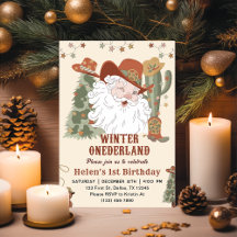 Western Santa Winter Onederland Weihnachten Geburt