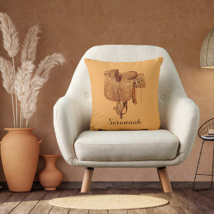 Western,Sattel,Cowgirl, Pferdereiten, Muttertag Kissen
