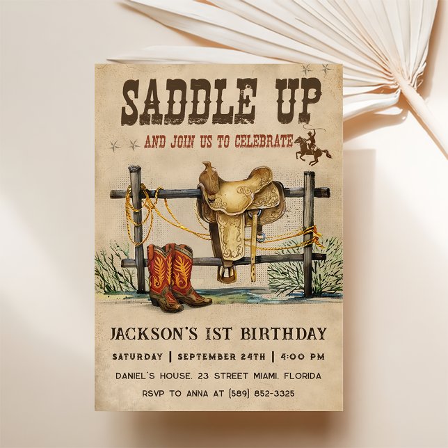 Western satteln und zum Geburtstag weiterfahren Einladung (Von Creator hochgeladen)