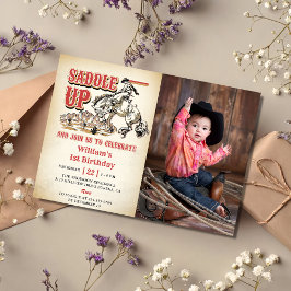 Western sattelt auf und begleitet uns zur Geburtst Einladung