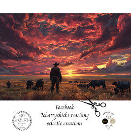 Western Sky Cowboy Tour Entdeckungsreise Seidenpapier