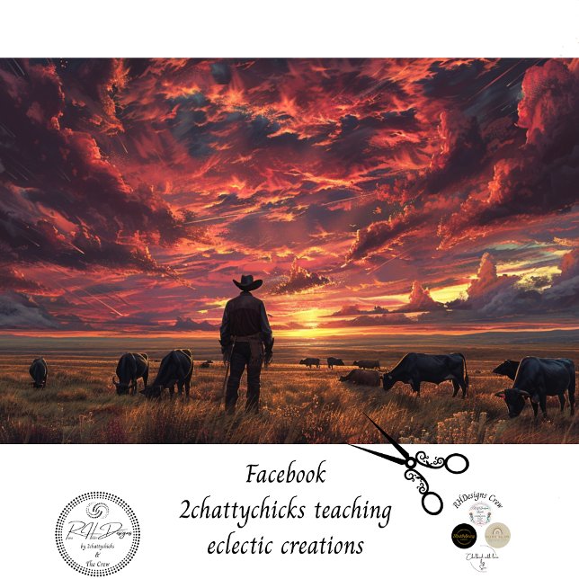 Western Sky Cowboy Tour Entdeckungsreise Seidenpapier (Von Creator hochgeladen)