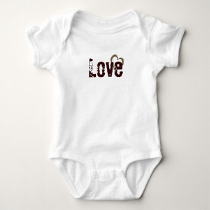 Western Slick Muster 2 offenes Herzdesign Baby Strampler