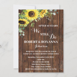 Western Sonnenblumen Hochzeitstag Erneuerbare Stim Einladung