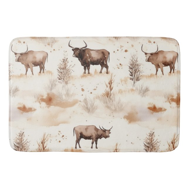 Western Southwest Animal Highland Cow Badematte (Vorderseite)