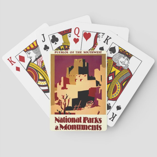 Western Southwest Pueblo WPA National Spielkarten (Rückseite)