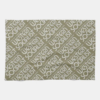 Western sozialistisches beige teatowel küchentuch