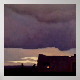 Western "Spätnachmittag" Art von Maynard Dixon Poster