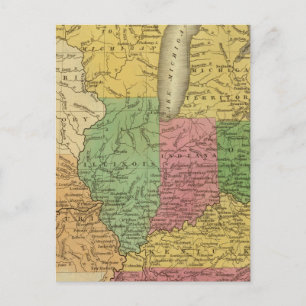 Western Staaten, Gebiete Postkarte