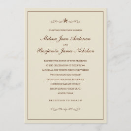 Western Star Hochzeitseinladungen mit Grenzen Einladung