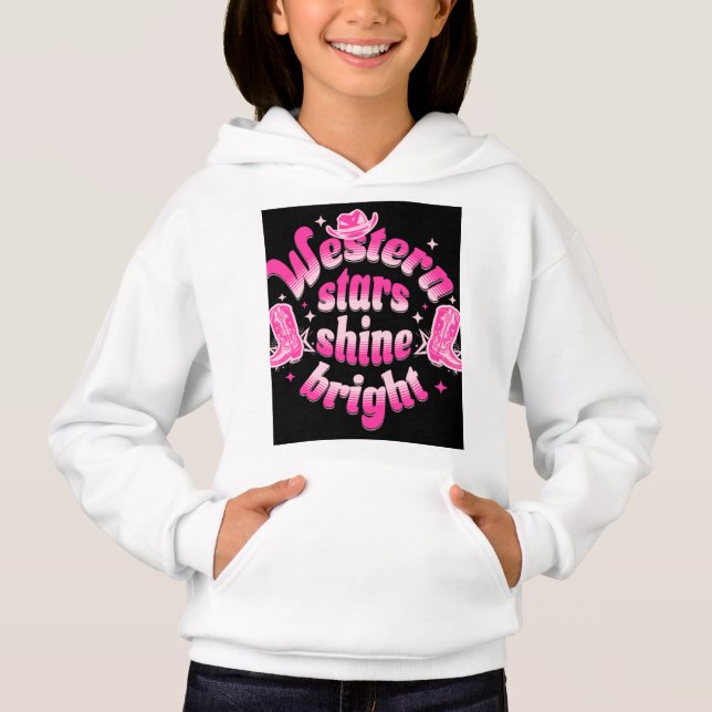 Western-Sterne leuchten hell Hoodie (Vorderseite)