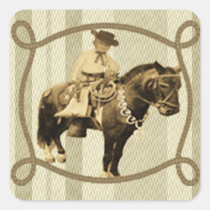 Western Sticker Vintag Cowboy