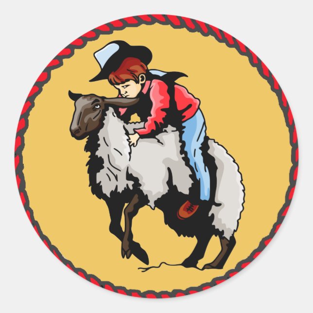 Western Stickers Rodeo Mutton Busting (Vorderseite)
