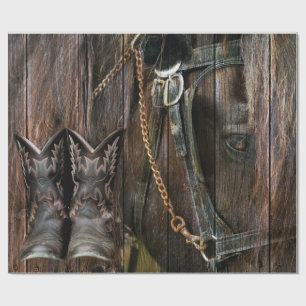 Western Stiefel und Cowboystiefel Geschenkpapier