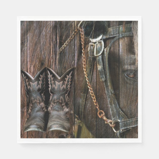 Western Stiefel und Cowboystiefel Serviette (Vorderseite)