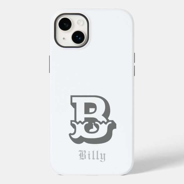 Western Stolz Personalisiert Monogramm Case-Mate iPhone 14 Plus Hülle (Rückseite)