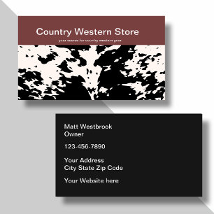Western Store Business Cards Visitenkarte
