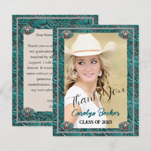 Western Style Cowgirl photo Merci de graduation