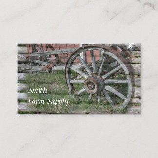 Western Style Rustic Wagenrad Business Cards Visitenkarte