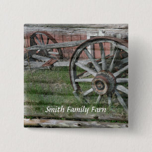 Western Style Rustic Wagenrad Button Button