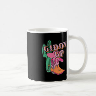 Western Texas Giddy Up Cowgirl Cowboy Boots Cactus Kaffeetasse