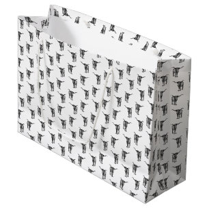 Western Texas Longhorn Bull CUSTOM BG FARBE Große Geschenktüte