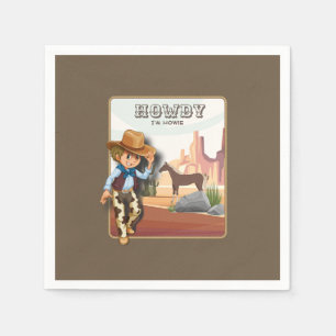 Western Thema howies Cowboy Geburtstag Serviette