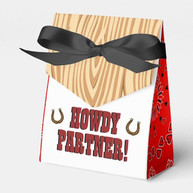 Western Theme Bevorzugung Box Geschenkschachtel (Vorderseite)