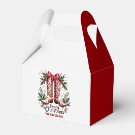 Western Theme Howdy Christmas Cowgirl Boots Geschenkschachtel