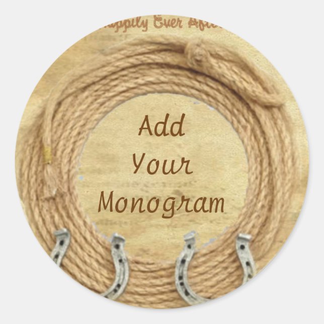 Western Theme Umschlag Aufkleber (Vorderseite)