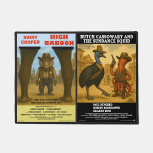 Western-Tierfilmplakat-Parodie Fußmatte