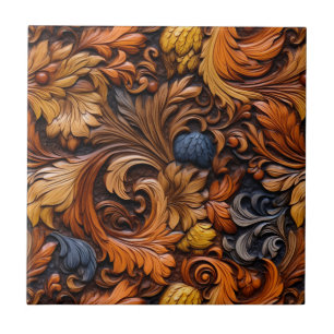 Western Toolted Leather Keramik Tile Fliese
