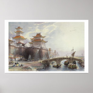 Western-Tor von Peking, c.1850 (Farbelitho) Poster