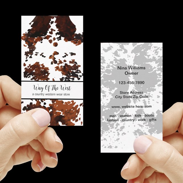 Western tragen Modekarten Visitenkarte (Von Creator hochgeladen)