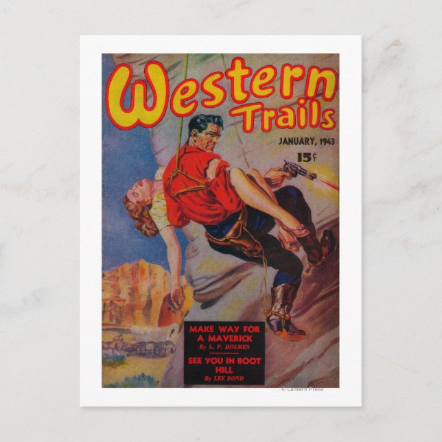 Western Trails Magazine Titelseite 3 Postkarte (Vorderseite)
